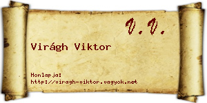 Virágh Viktor névjegykártya